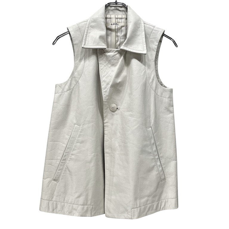 LIMI feu カウレザーベスト ノースリーブジャケット ライダース ブルゾン コート アウター Yohji Yamamoto リミフゥ ヨウジヤマモト レディース