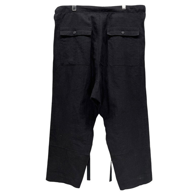 ISAMU KATAYAMA BACKLASH 21SS KARATE PANTS コットンリネンドローストリングワイドカラテパンツ 1933-01 定価42,900円 イサムカタヤマ バックラッシュ メンズ
