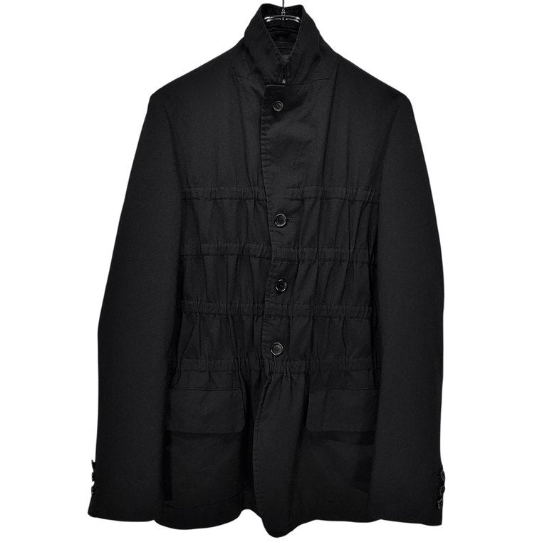 BLACK COMME des GARCONS 15SS テーピングパッカリングポリエステル3Bテーラードジャケット ブルゾン コート アウター ブラック コムデギャルソン メンズ レディース ユニセックス