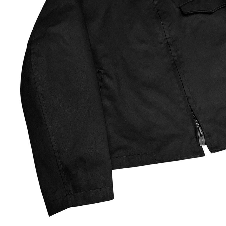 Y's for men 24AW FLAP POCKET BLOUSON WITH PIECE NAME コットンギャバジンフラップポケットジップアップブルゾン シングルライダースジャケット ピスネーム MO-Y03-017 定価73,700円 ヨウジヤマモトプールオム ワイズフォーメン