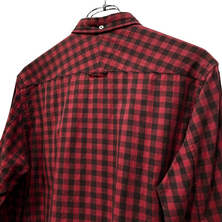 visvim ALBACORE SHIRT L/S IT RED CHECK ギンガムチェックエルボーパッチボタンダウンアルバコアシャツ ブラウス トップス ビズビム ヴィズヴィム メンズ