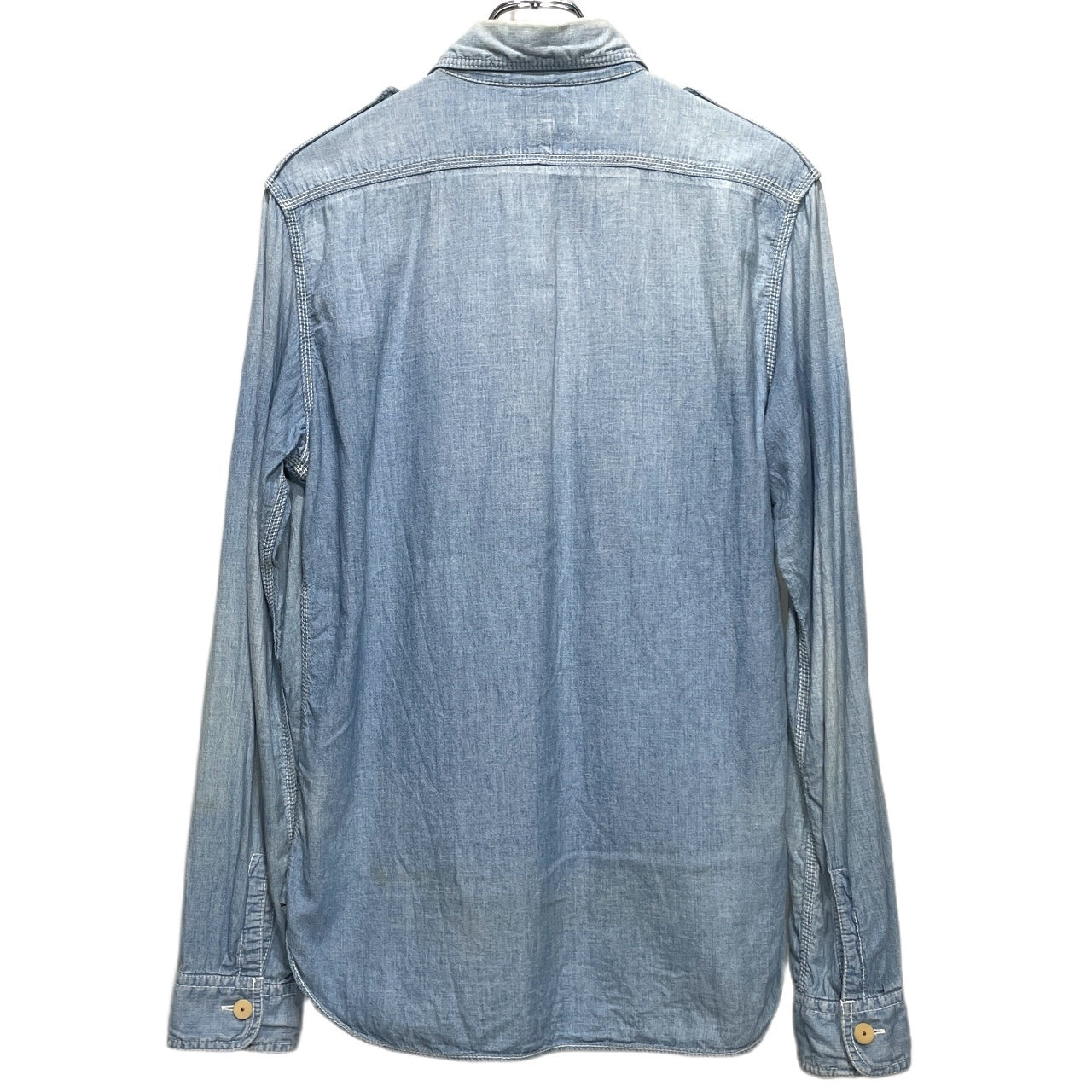 Nigel Cabourn コットンリネンシャンブレーダブルポケットエポレットシャツ ブラウス トップス ナイジェルケーボン メンズ