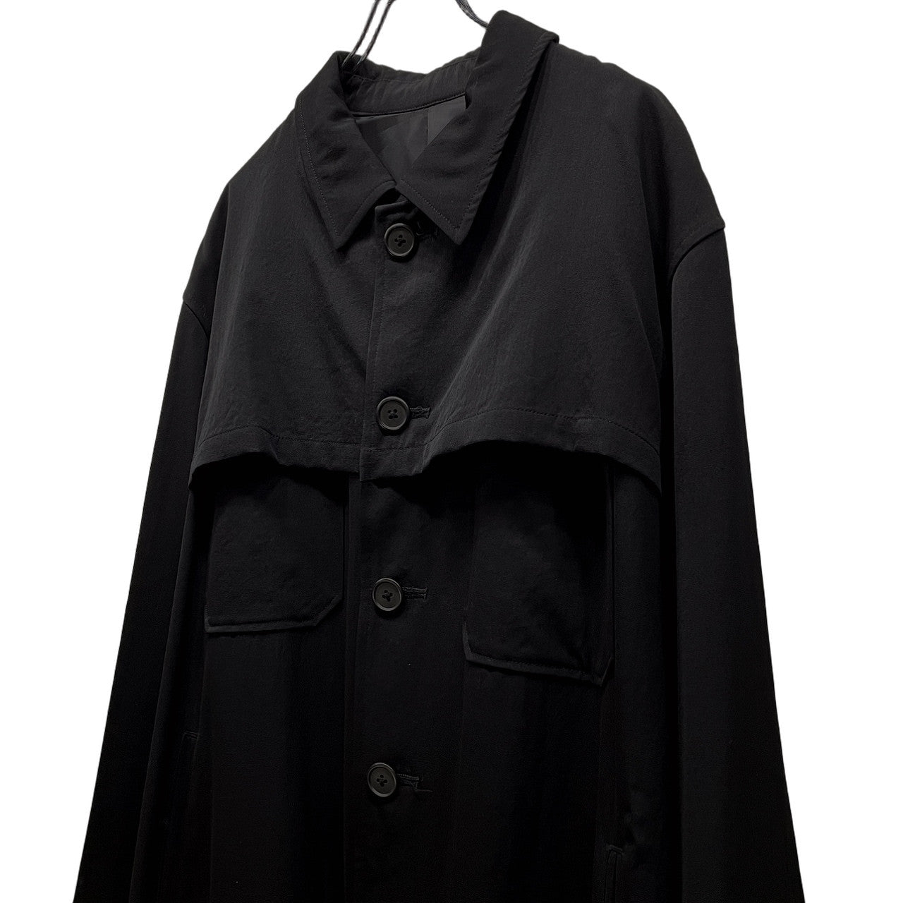 Y's for men ウールギャバジンアンブレラヨークダブルポケットロングコート Archive 90s ジャケット ブルゾン アウター Yohji Yamamoto Pour Homme ワイズフォーメン ヨウジヤマモトプールオム メンズ