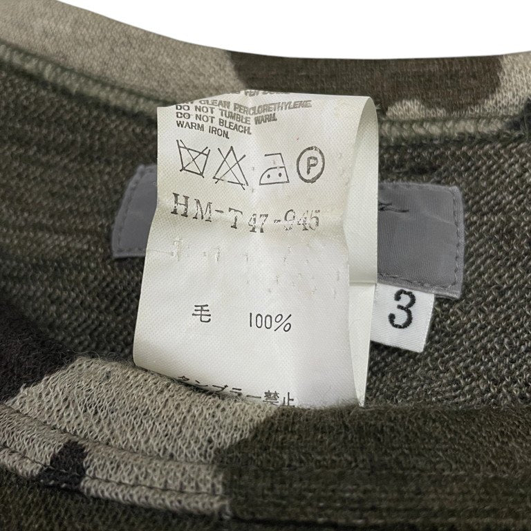 Yohji Yamamoto Pour Homme 02AW リーフカモフラージュオーバーサイズニットセーター カットソー Tシャツ トップス Archive 女優期 迷彩柄 ヨウジヤマモトプールオム メンズ