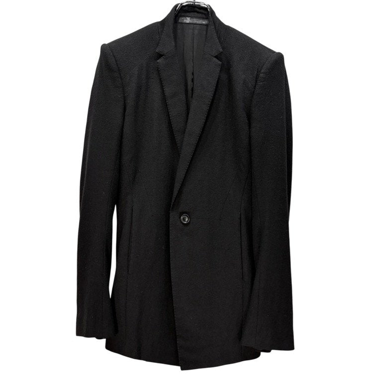 JULIUS 13AW シュリンクウール&メルトン1Bナローラペルテーラードジャケット crack; ブルゾン コート アウター ユリウス メンズ