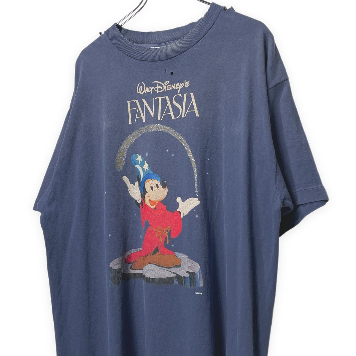 SAINT MICHAEL 25SS DNF_SS TEE FANTSIA ミッキープリントヴィンテージ加工Tシャツ ダメージ加工 カットソー Tee T-shirt トップス SM-HR8-0000-C65 セントマイケル メンズ