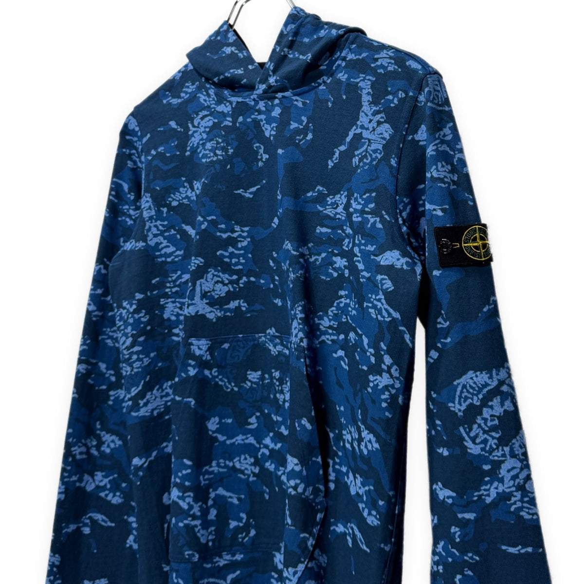 STONE ISLAND JUNIOR 13SS 天竺カモフラージュ柄プリントプルオーバーフーディ パーカー 迷彩 総柄 ロゴ トップス ストーンアイランド ジュニア レディース キッズ