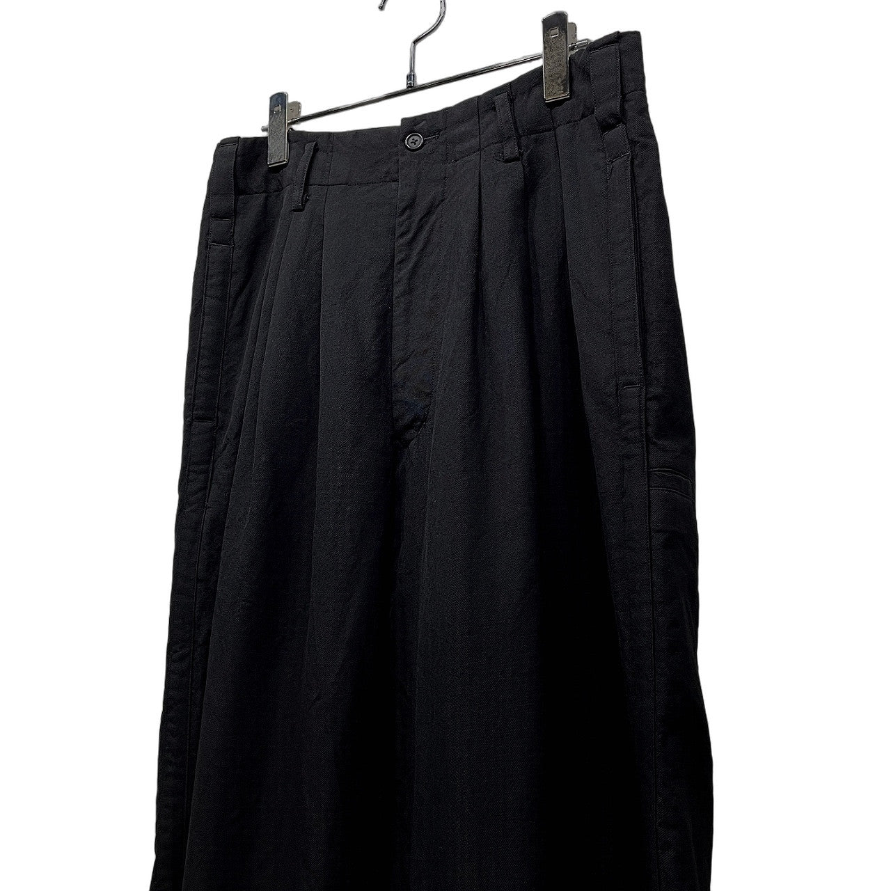 Y's for men ウールサージ3タック脇テープワイドパンツ サイドライン 側章 スラックス トラウザーズ ボトムス Archive 90s Yohji Yamamoto Pour Homme ヨウジヤマモトプールオム メンズ