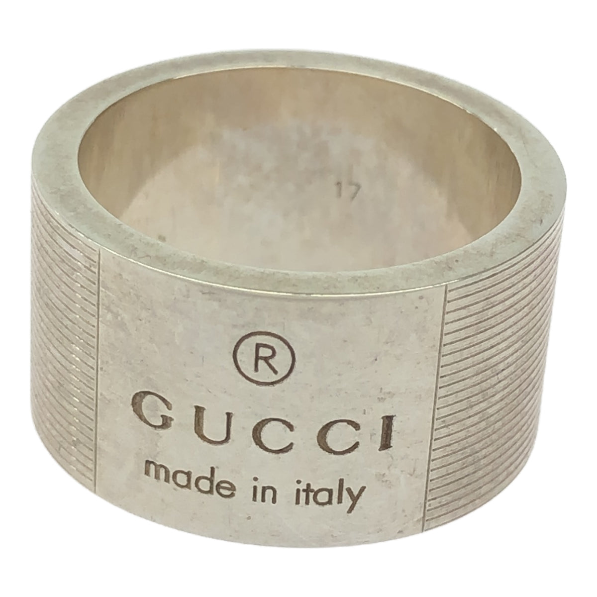 GUCCI GUCCI ロゴシルバーリング 17