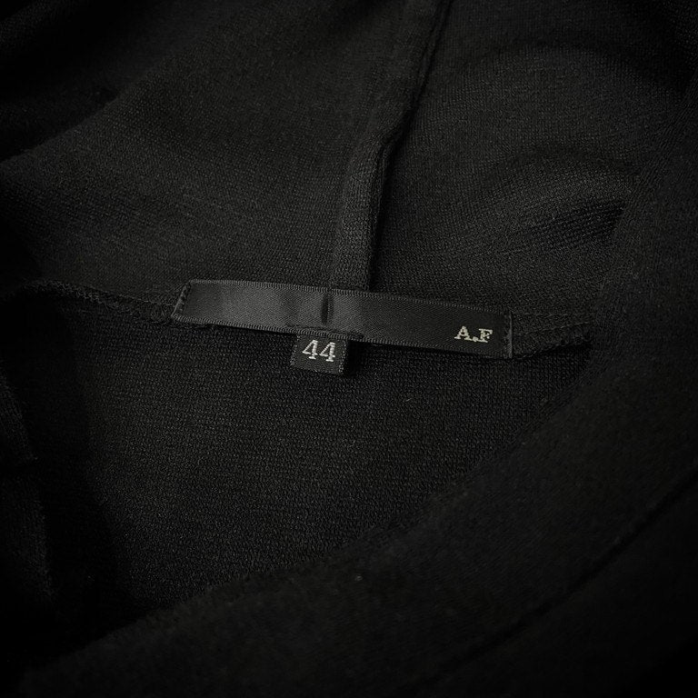 A.F HOMME ウールジャージーニットスリーブフーデッドロングコート 現A.F ARTEFACT パーカー カーディガン ジャケット アウター エーエフ オム メンズ