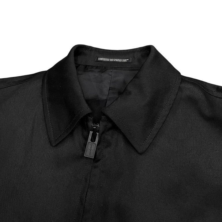 Y's for men 24AW FLAP POCKET BLOUSON WITH PIECE NAME コットンギャバジンフラップポケットジップアップブルゾン シングルライダースジャケット ピスネーム MO-Y03-017 定価73,700円 ヨウジヤマモトプールオム ワイズフォーメン