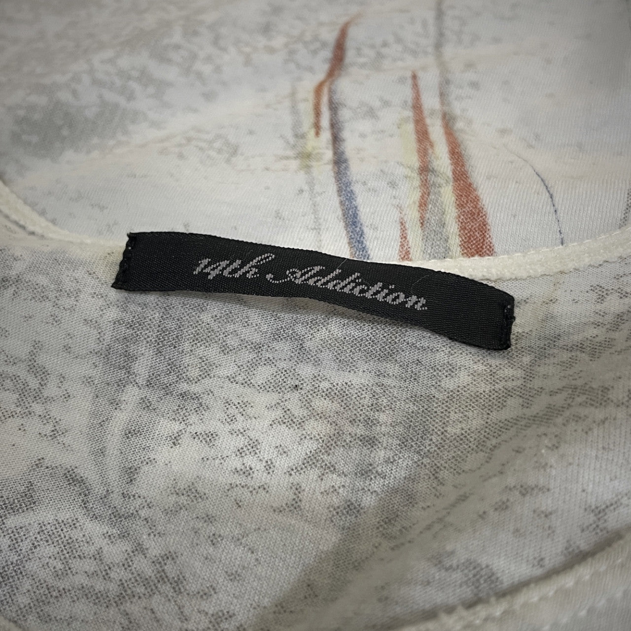 14th Addiction スネークフェザープリントTシャツ カットソー Tee T-shirt トップス Y2K フォーティーンスアディクション メンズ