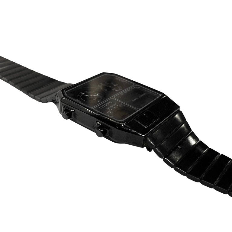 Ground Y × CITIZEN 2021 ANA-DIGI TEMP Limited Black Collection オールブラックアナデジテンプ ステンレスウォッチ 腕時計 限定200本 アナログ デジタル Yohji Yamamoto ヨウジヤマモト グラウンドワイ シチズン