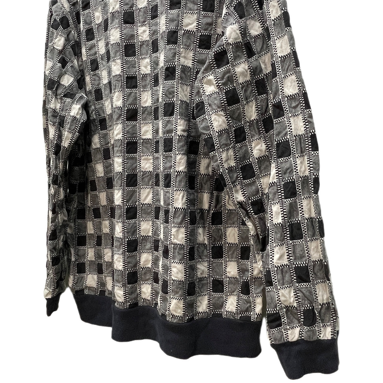 KUON 18AW PULLOVER LONG SLLVE SHIRT 吉野格子(柳格子) 刺し子プルオーバースウェットシャツ トップス Tシャツ カットソー Tee クオン メンズ