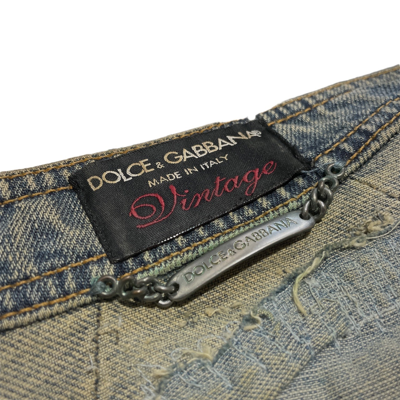 DOLCE&GABBANA DOLCE&GABBANA VINTAGE ラインストーンデニムジャケット