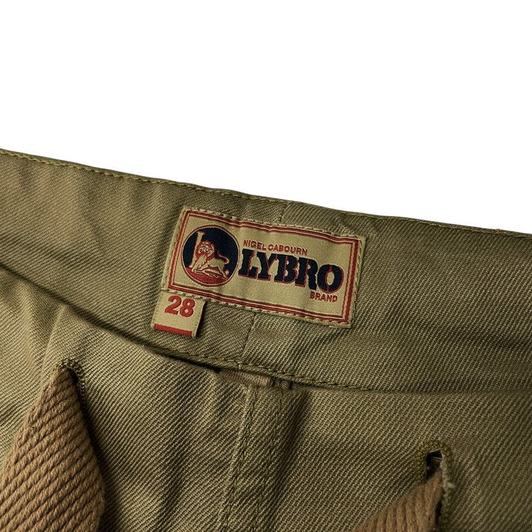 Nigel Cabourn x LYBRO コットンサージドローストリングパラシュートパンツ イージー ボトムス ワーク ミリタリー ナイジェルケーボン ライブロ メンズ