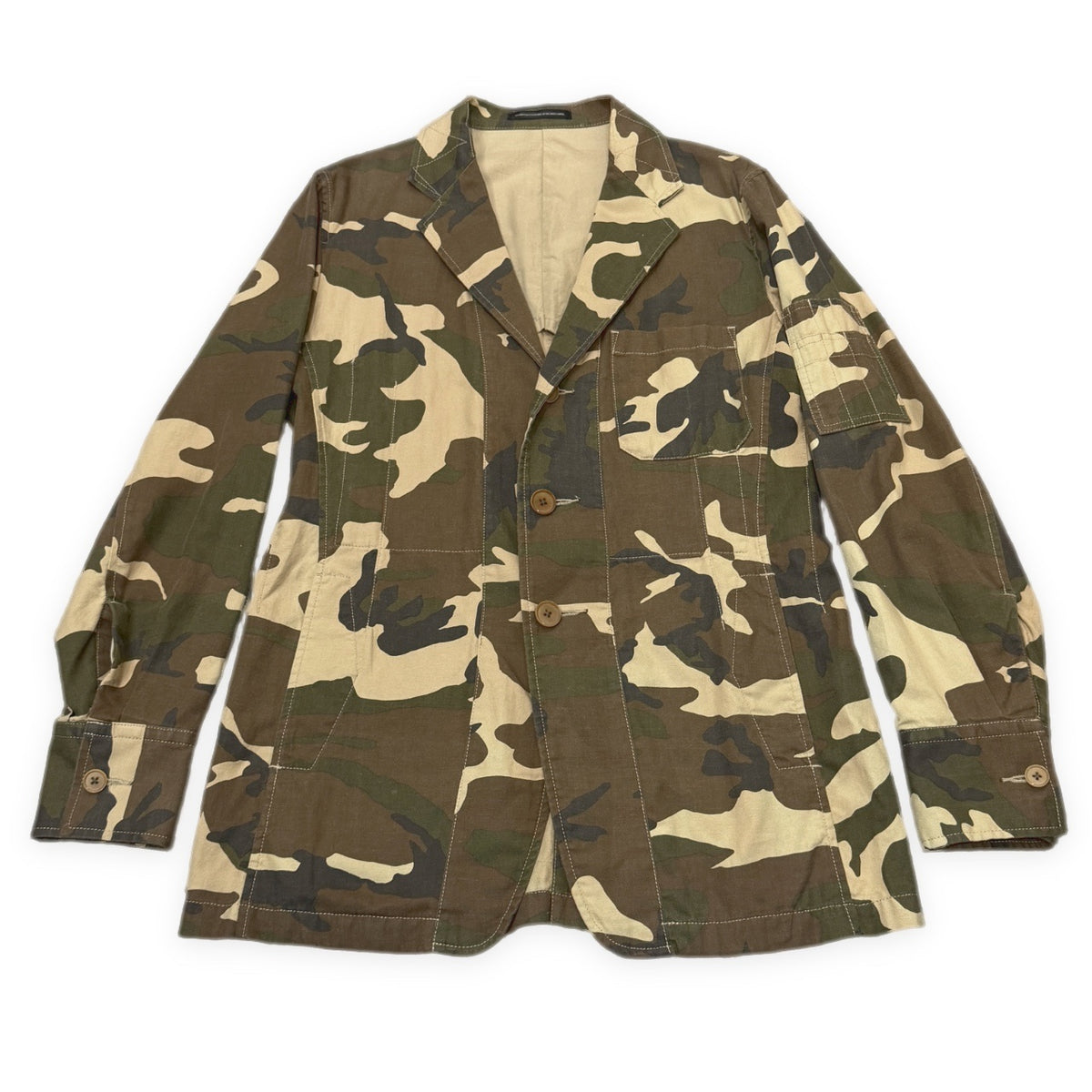 Y's for men シガレットポケット迷彩3Bテーラードジャケット シガーポケット ユーティリティポケット カモフラージュ柄 ブルゾン コート アウター Archive Yohji Yamamoto Pour Homme ワイズフォーメン ヨウジヤマモト メンズ