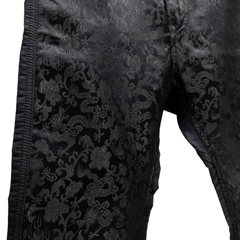 JUNYA WATANABE COMME des GARCONS MAN 22SS 花柄ナイロンジャカードコットン切替シンチバッククロップドパンツ ボトムス 総柄 ジュンヤワタナベ コムデギャルソン マン メンズ