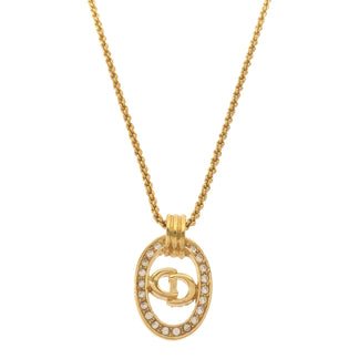 Christian Dior Christian Dior ネックレス CDロゴ ストーン