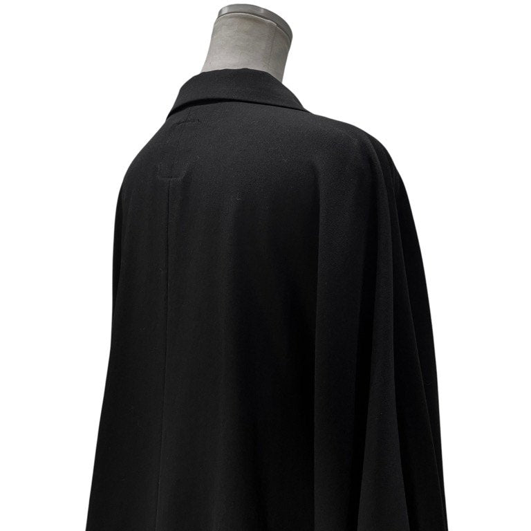 LIMI feu 24AW ウールギャバジン着物フレアスリーブジャケット テーラード ブルゾン コート アウター ポンチョ マント Yohji Yamamoto Femme リミフゥ ヨウジヤマモト レディース