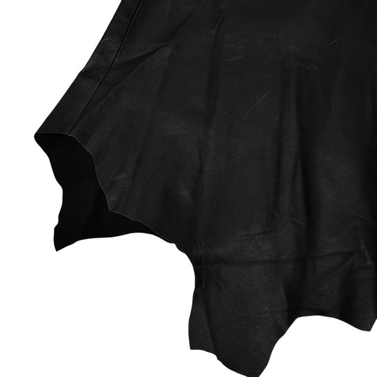 Yohji Yamamoto Femme 03AW 千鳥裏地ラムレザー裁ち切りジップアップロングコート ジャケット ブルゾン アウター Archive ランダムカッティング カットオフ 千鳥格子 ヨウジヤマモトファム レディース