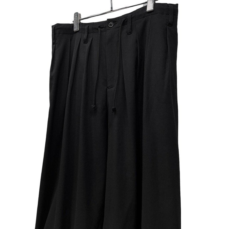 Yohji Yamamoto Pour Homme 19AW STRETCH TWILL BALLOON PANTS ウールストレッチツイルバルーンパンツ ボトムス BLACK Scandal ヨウジヤマモトプールオム メンズ