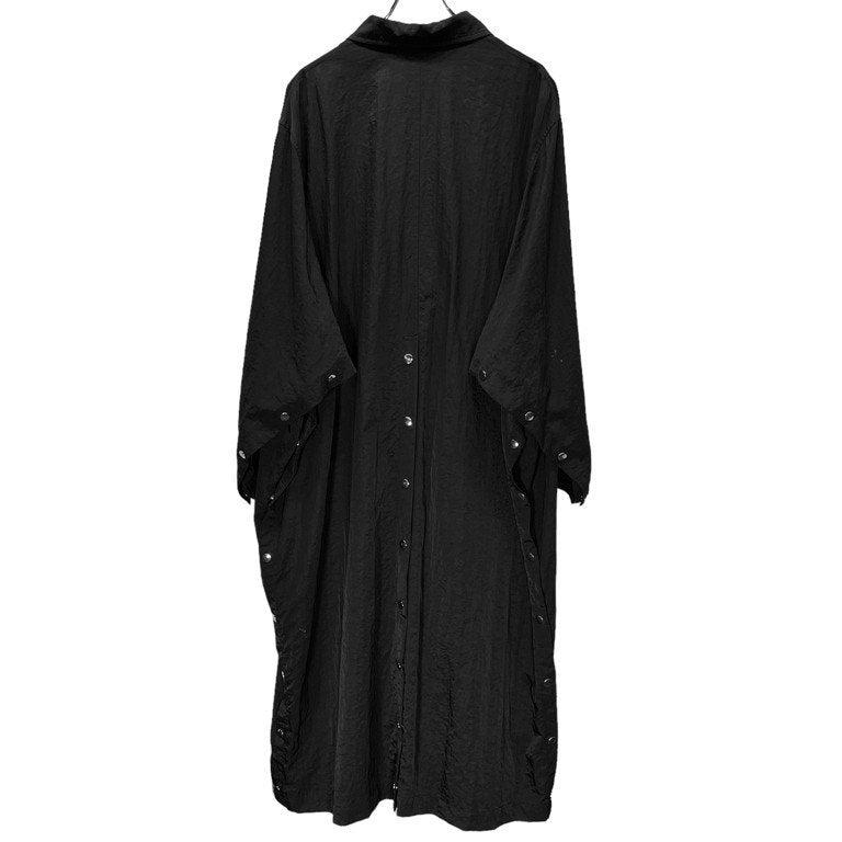 Y's メタルスナップボタンナイロンロングコート Archive 80s 90s
