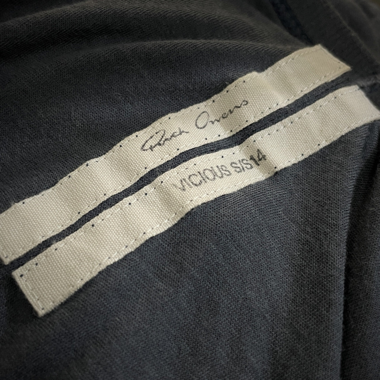 Rick Owens 14SS ダブル天竺クルーネックロングカットソー Tシャツ Tee T-shirt VICIOUS 半袖 トップス リックオウエンス メンズ