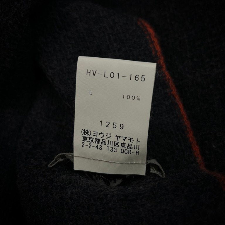 Yohji Yamamoto Pour Homme 18AW 二重織ニードルパンチフリンジ大判マフラー ストール スカーフ 小物 ヨウジヤマモトプールオム メンズ レディース ユニセックス