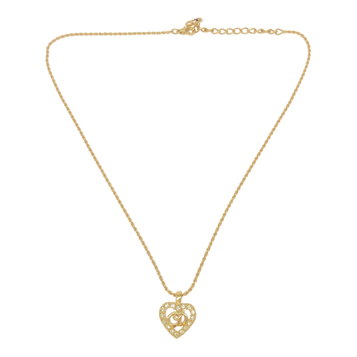 Christian Dior Christian Dior ネックレス CDロゴ ハート