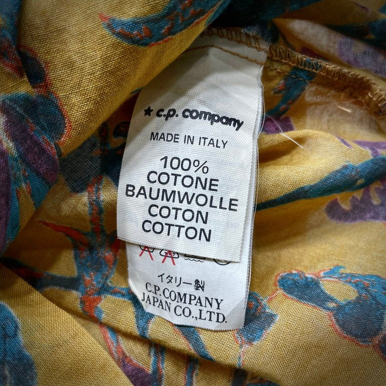 C.P. COMPANY コットンガーゼフローラルプリントシャツ 総柄 花 フラワー 半袖 Archive 80s ブラウス トップス Massimo Osti マッシモオスティ シーピーカンパニー メンズ