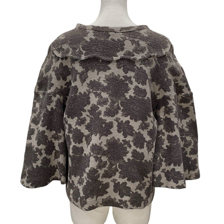 tricot COMME des GARCONS 14AW フラワーパイルフレアスリーブトップス カットソー Tシャツ Tee T-shirt トリコ コムデギャルソン レディース