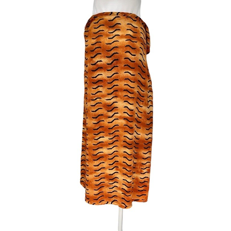 COMME des GARCONS 92SS エスニック柄ジップ装飾変型スカート Archive 90s Unfinished アンフィニッシュド ボトムス パンツ CdG 本ライン コムデギャルソン レディース