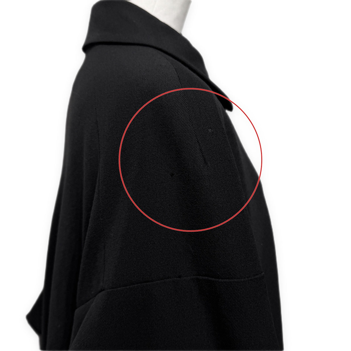 robe de chambre COMME des GARCONS 96AW ウールサージ丸襟変形袖ドレープコート アウター 90s Archive コムデギャルソン コムコム レディース