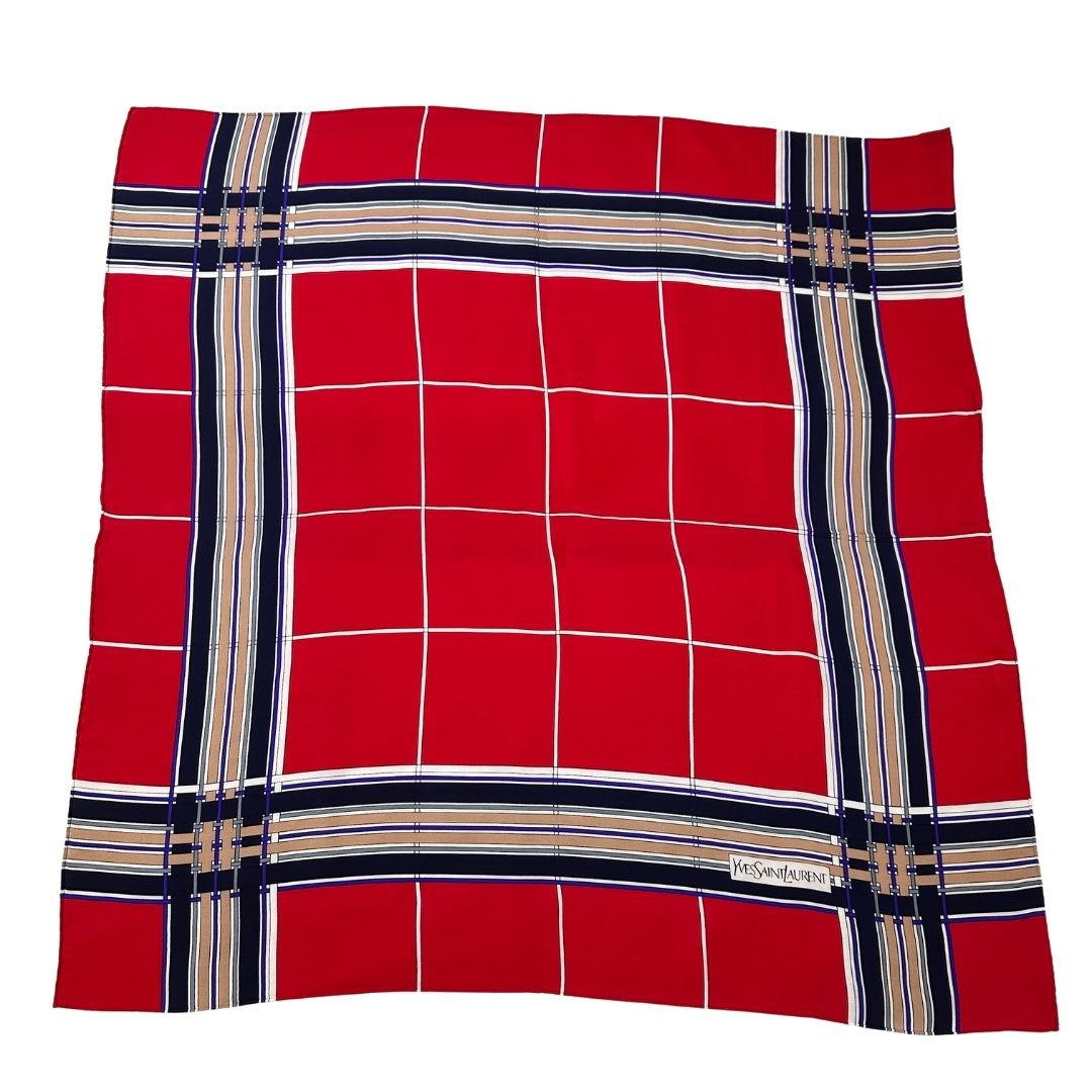 YVES SAINT LAURENT YVES SAINT LAURENT スカーフ チェック