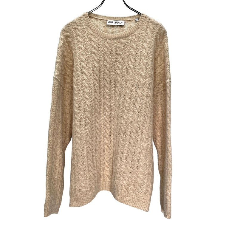 OUR LEGACY 22AW POPOVER ROUNDNECK Camel Cable Fuzzy Alpaca ポップオーバーラウンドネックケーブルアルパカウールニットセーター M4223PCF 定価67,100円