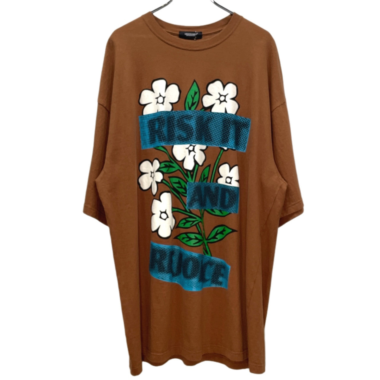 UNDERCOVER 25SS Graphic Print Big Tee Brown グラフィックプリントオーバーサイズTシャツ カットソー T-shirt トップス 花 フラワー 定価24,200円 未使用タグ付き アンダーカバー メンズ
