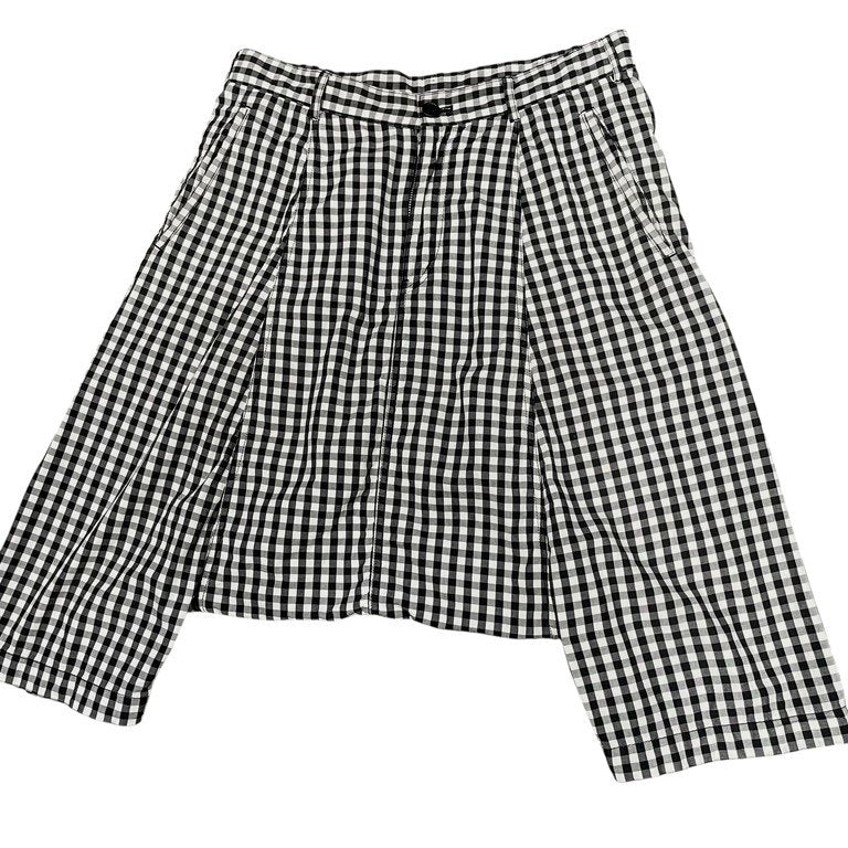 BLACK COMME des GARCONS ギンガムチェックサルエルハーフパンツ ショーツ ショート ボトムス ブラック コムデギャルソン メンズ レディース ユニセックス