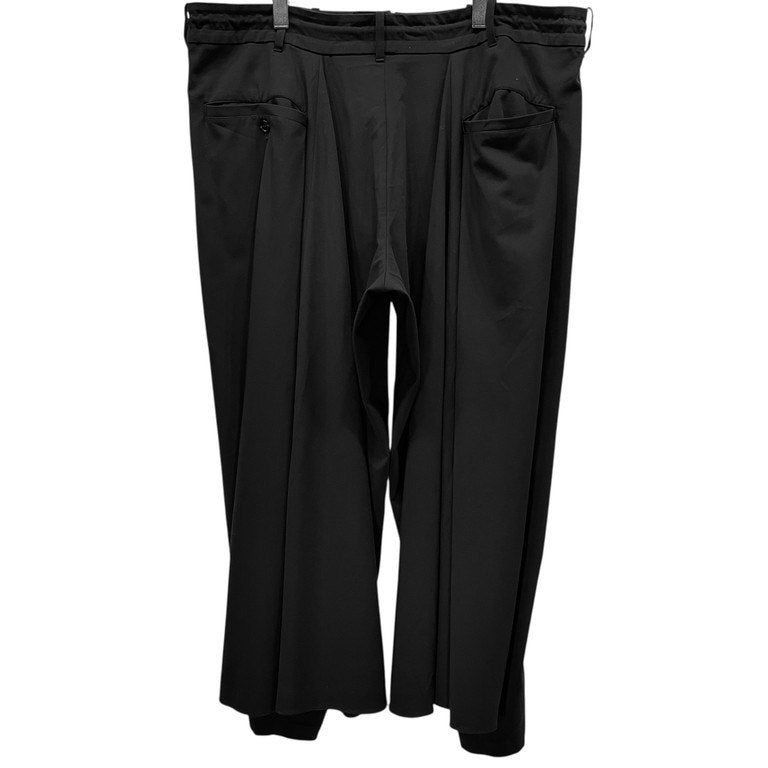 S'YTE Yohji Yamamoto ポリエステルレーヨンギャバジンフレアシームカラスパンツ 名作 Archive ドローストリング イージー ボトムス サイト ヨウジヤマモト Pour Homme プールオム メンズ レディース ユニセックス