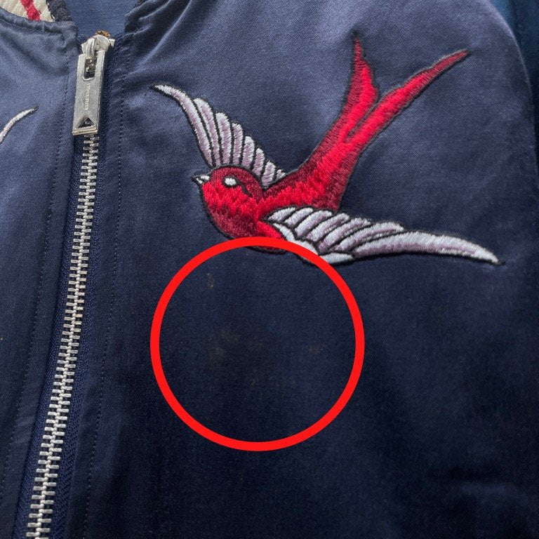 Maison MIHARA YASUHIRO スワロー刺繍スーベニアジャケット ツバメ 薔薇 花 スカジャン ブルゾン コート アウター メゾン ミハラヤスヒロ メンズ