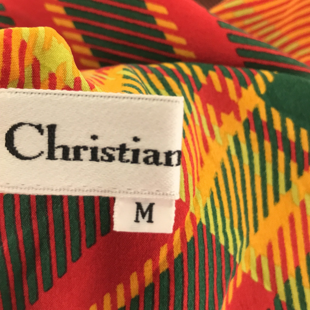 Christian Dior Christian Dior シルクチェックドレスシャツ