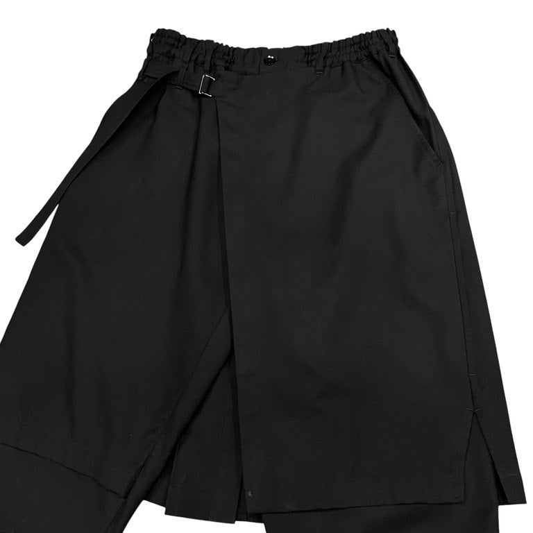 Ground Y 18AW WOOL POLYESTER GABARDINE WRAP PANTS TYPE 1 ウールポリエステルギャバジンラップパンツ ボトムス GV-P01-100 Yohji Yamamoto ヨウジヤマモト グラウンドワイ メンズ レディース ユニセックス