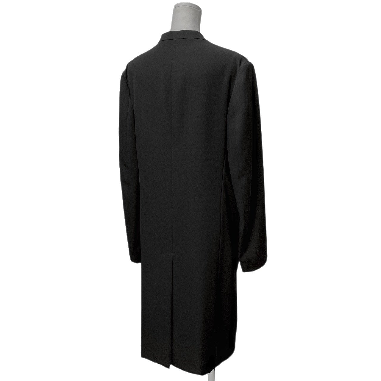 Y's 22AW ウールギャバジンフラシレイヤードノーカラーロングジャケット コート アウター アシンメトリー Yohji Yamamoto Femme ヨウジヤマモトファム ワイズ レディース