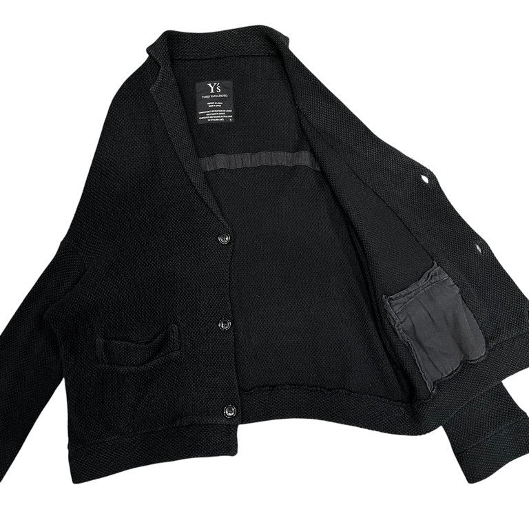 Y's ワッフルコットンバックドローコードシャーリングジャケット カーディガン トップス アウター Yohji Yamamoto Femme ワイズ ヨウジヤマモトファム レディース