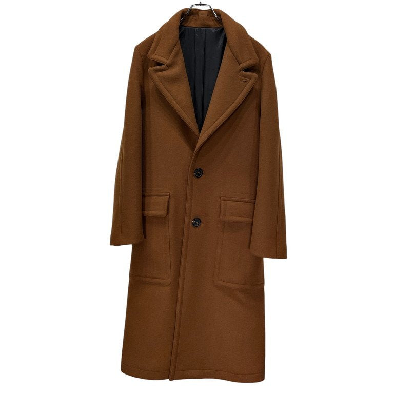 AMI Alexandre Mattiussi 17AW ウール2Bロングコート チェスター ジャケット ブルゾン アウター H17M300.218 282 TABAC アミアレクサンドルマテュッシ メンズ