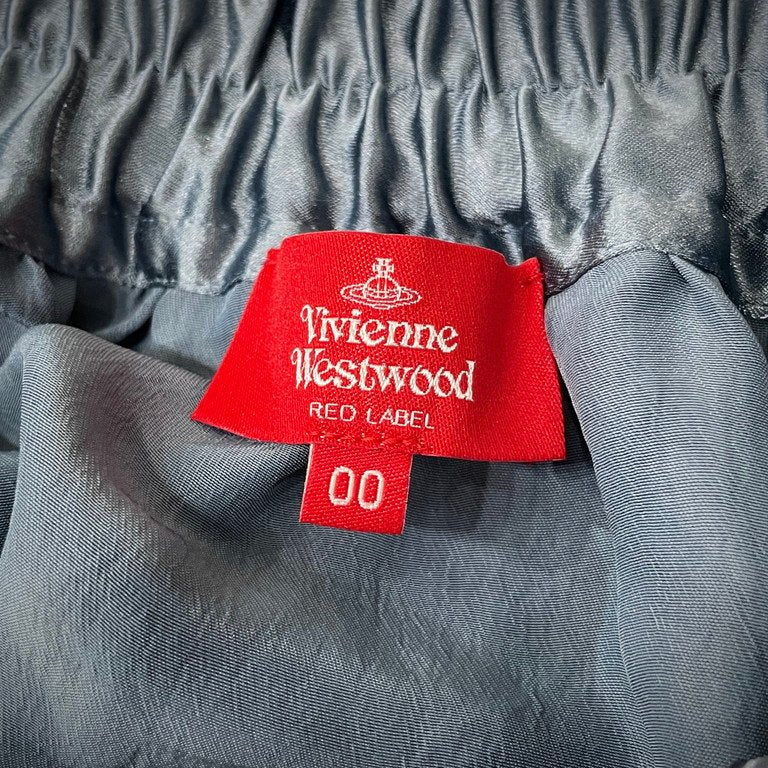 Vivienne Westwood RED LABEL 24SS アセテートサテンアシンメトリーイージーコクーンスカート パンツ ボトムス ドローストリング ヴィヴィアンウエストウッド レッドレーベル レディース
