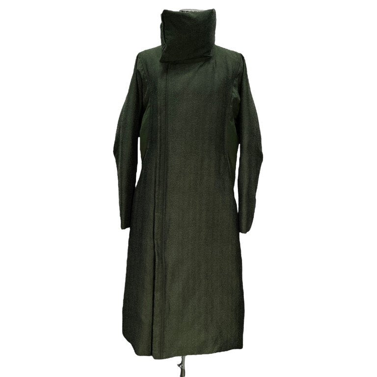 ISSEY MIYAKE 14AW フェイクファーカラーハイネックロングダウンコート Archive ジャケット ブルゾン アウター イッセイミヤケ レディース