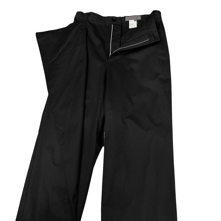 Yohji Yamamoto +NOIR コットンギャバジンフロントラップワイドサルエルパンツ ボトムス Femme Y's ヨウジヤマモト プリュスノアール ワイズ レディース