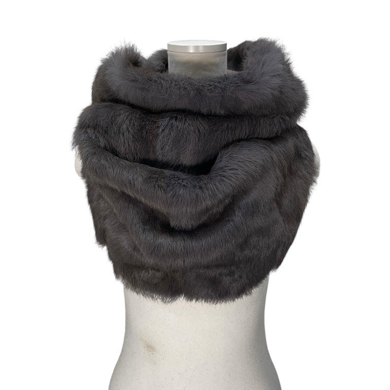 HELMUT LANG ラビットファーボリュームスヌード ネックウォーマー マフラー 服飾雑貨 ヘルムートラング レディース