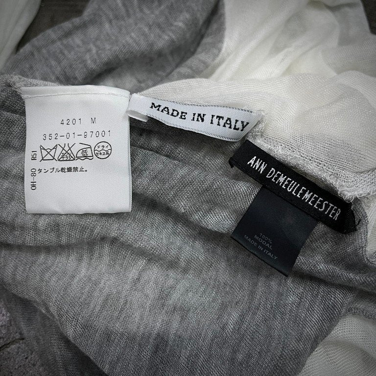 ANN DEMEULEMEESTER レーヨンガーゼダブルフェイスカットオフ大判ストール マフラー スカーフ Archive アンドゥムルメステール